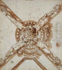 Four putti holding hands, project for the vault of the north transept of Parma Cathedral, c.1570