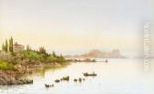 View Of The Citadel, Corfu by Spyridon Scarvelli