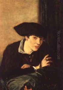 The Lady in a Black Hat, portrait of Miss Rachel Castellan, 1915 by Charles Haslewood Shannon
