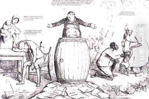 McCleans Monthly Sheet of Caricatures No.32, Slavery-Freedom, c.1830 by Robert Seymour
