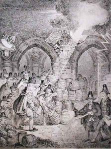 The Opposition trying to blow up Parliament, published by Thomas McLean in 1835 by Robert Seymour