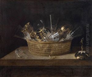 Still-Life of Glasses in a Basket 1644