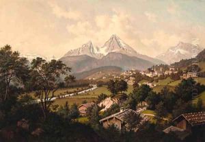 Blick auf den Watzmann in der Nahe von Salzburg by Hubert Sattler
