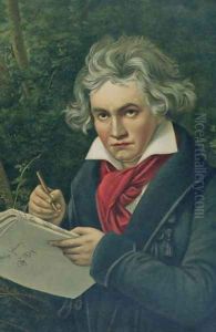 Ludwig van Beethoven 1770-1827, 19th century by Joseph Karl Stieler