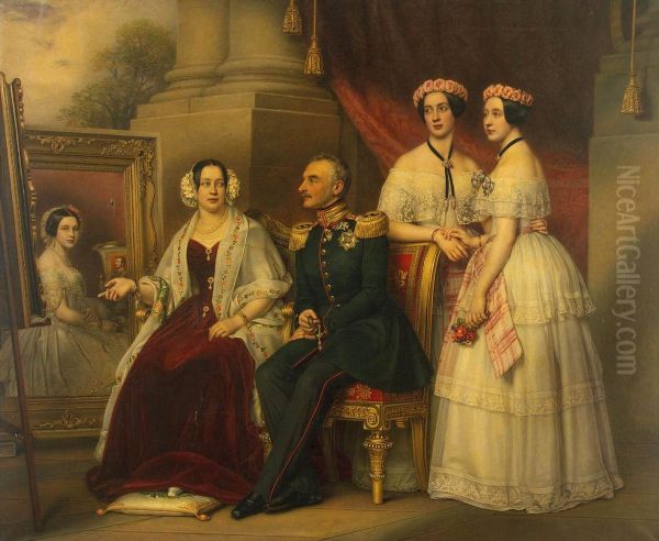 Portrait of the Family of Joseph, Duke of Saxe-Altenburg - view 1