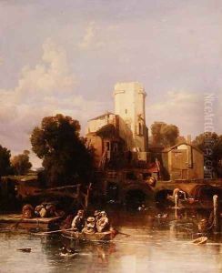 On the Rhine near Cologne by George Clarkson Stanfield