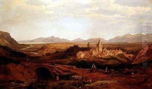 Orbe Canton Vaud looking towards Switzerland by George Clarkson Stanfield