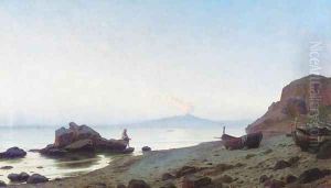 Evening on the Shores of Capri (Aftenstemming på Capri) by Harald Schumacher