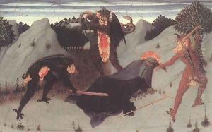 St Anthony the Hermit Tortured by the Devils 1423 by Stefano Di Giovanni Sassetta
