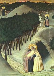 The Meeting of St. Anthony and St. Paul 1445 by Stefano Di Giovanni Sassetta