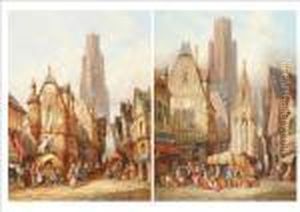 Place De La Croix De St Pierre, Rouen, Normandy by Henry Thomas Schafer
