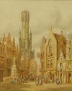 Inscribed Bruges Belgium by Henry Thomas Schafer