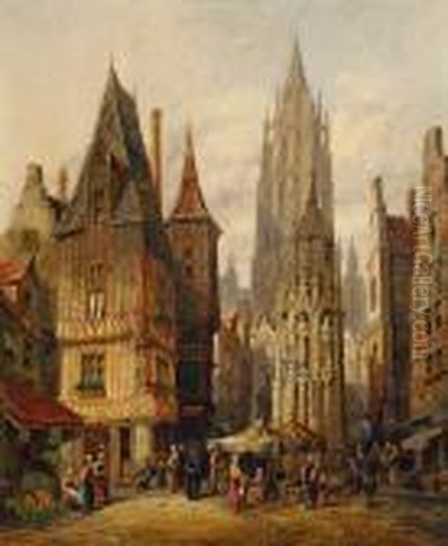 Markt In Rouen - view 1