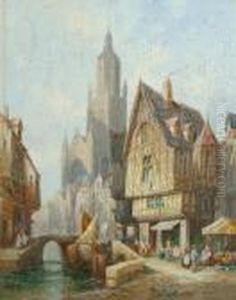 'utrecht, Holland'; 'coutance,
Normandy'each 'h. Schafer' And Inscribed With Title On The Reverse by Henry Thomas Schafer