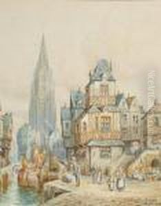 Frieburg, Morning Scene by Henry Thomas Schafer