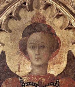 Virgin with Child and Four Saints (detail-2) c. 1435