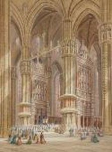 Milan Cathedral, Italy; Burgos Cathedral, Spain by Henry Thomas Schafer