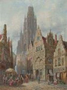 Rue Du Bar, Rouen, Normandy by Henry Thomas Schafer