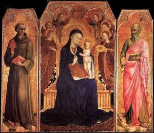 Virgin and Child with Saints 1437-44 by Stefano Di Giovanni Sassetta