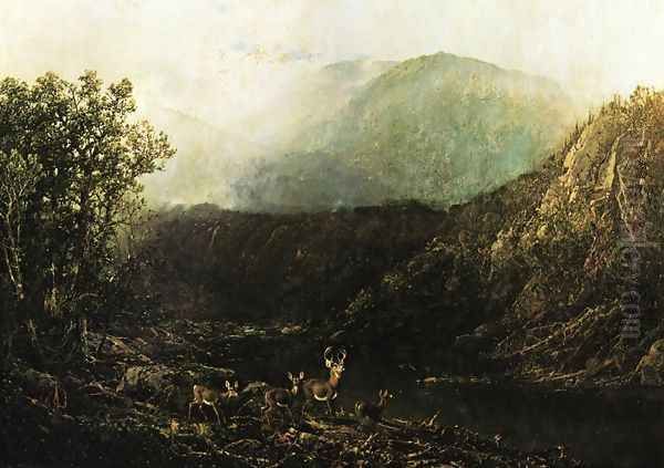 Deer in Landscape - view 1