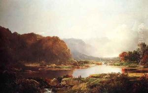 Fishermen in the Adironcacks, Hudson River by William Louis Sonntag