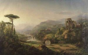Landscape with Temple Ruins by William Louis Sonntag