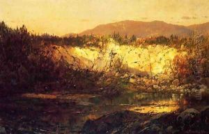 Shadows Rising and Sun Setting, New Hampshire by William Louis Sonntag