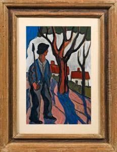 Junger Bauer Auf Einerdorfstrase by Hugo Scheiber