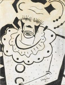 Clown by Hugo Scheiber