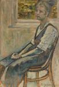 Madchen Auf Einem Thonet-stuhl Madchen Auf Einem Thonet-stuhl