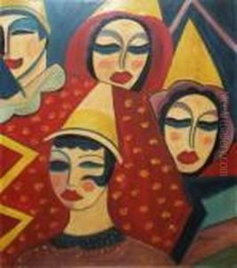 Personnages De Cirque by Hugo Scheiber