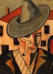 Figure With Hat by Hugo Scheiber