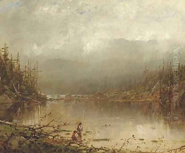 Fishing Along the River - view 1