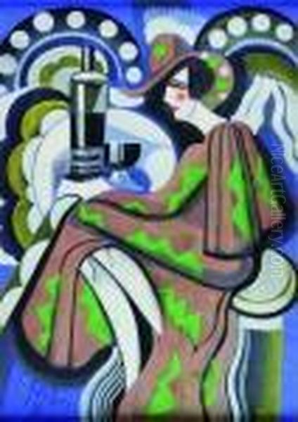 Jeune Femme Assise Dans Un Cabaret - view 1