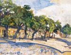 Park Scene by Hugo Scheiber