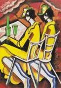Ladies In The Bar by Hugo Scheiber