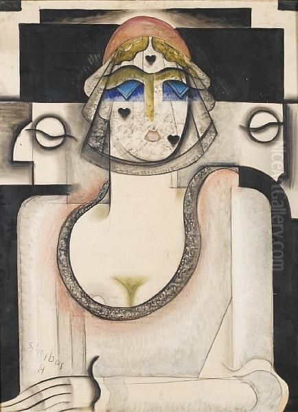 Portrait Of A Woman Wearing A Black Veil - view 1