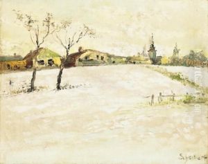 Winter Landscape by Hugo Scheiber