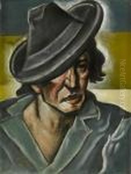 Man With Black Hat - view 1