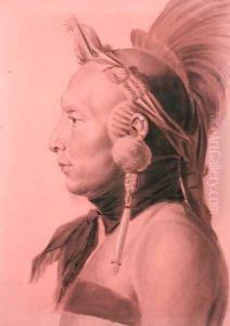 Portrait of an Indian, possibly Shahaka, Mandan Chief Portrait of an Indian, possibly Shahaka, Mandan Chief