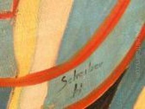 Title: Untitled (nude In Dress) by Hugo Scheiber