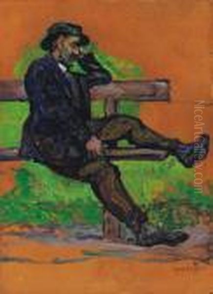 On A Bench In The City Park - view 1