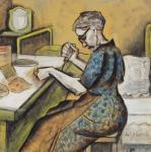 By The Table by Hugo Scheiber