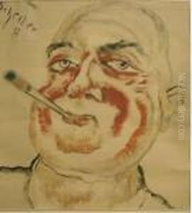 Self-portrait by Hugo Scheiber