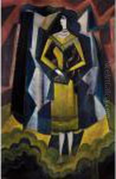 Stehende Im Gelben Kleid (standing Woman In Yellow Dress) - view 1