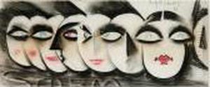 Masken by Hugo Scheiber