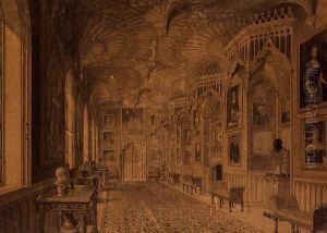 Long Gallery at Strawberry Hill, Twickenham by Thomas Sandby