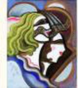 Deux Femmes De Profil, Vers 1925 by Hugo Scheiber