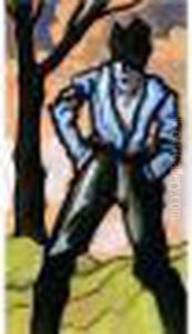 Homme Au Chapeau Les Mains Dans Les Poches, Vers 1930 by Hugo Scheiber