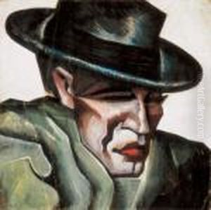 Man In Hat by Hugo Scheiber